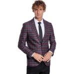 Wessi Slim Fit Sivri Yaka Mor Erkek Ceket - 56 - Bordo