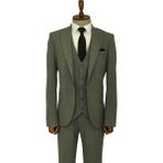 Wessi Tek Düğmeli Slim Fit Koyu Gri Yelekli Erkek Takım Elbise - Wessi - 60