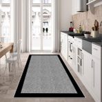 West Home Dijital Bakı Yıkanabilir Kaymaz Taban Salan Halısı Mutfak Halısı Koridor Halısı - 80 x 350 cm - Gri