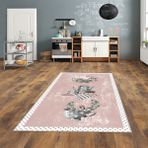 West Home Dijital Baskılı Yıkanabilir Kaymaz Taban Mutfak Halısı - 100 x 160 cm - Pudra