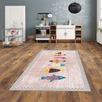 West Home Dijital Baskılı Yıkanabilir Kaymaz Taban Mutfak Halısı - 120 x 180 cm - Pudra
