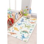 West Home Makinede Yıkanabilir Kaymaz Taban Leke Tutmaz Dinazor Temalı Bebek Ve Çocuk Halısı Oyun Matı