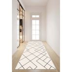 West Home Makinede Yıkanabilir Kaymaz Taban Leke Tutmaz Modernkesme Yolluk Mutfak Yolluk Halı Yolluk - 120 x 200 cm - Bej