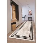 West Home Makinede Yıkanabilir Kaymaz Taban Leke Tutmaz Modernkesme Yolluk Mutfak Yolluk Halı Yolluk - 180 x 200 cm - Bej