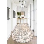 West Home Makinede Yıkanabilir Kaymaz Taban Leke Tutmaz Oval Modern Yolluk Ev Dekorasyonu İçin Bej Kesme Yolluk Wh548 Beige Oval Yolluk