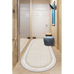West Home Makinede Yıkanabilir Kaymaz Taban Leke Tutmaz Oval Modern Yolluk Ev Dekorasyonu İçin Bej Kesme Yolluk Wh600 Beige Oval Yolluk