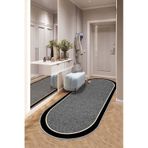 West Home Makinede Yıkanabilir Kaymaz Taban Leke Tutmaz Oval Modern Yolluk Ev Dekorasyonu İçin Gri Kesme Yolluk Wh478 Grey Oval Yolluk