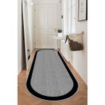 West Home Makinede Yıkanabilir Kaymaz Taban Leke Tutmaz Oval Yolluk Ev Dekorasyonu Için Gri Kesme Yolluk - 180 x 350 cm