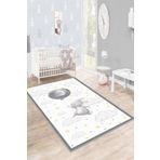 West Home Makinede Yıkanabilir Kaymaz Taban Leke Tutmaz Yıldız Desenli Bebek Ve Çocuk Halısı Oyun Matı