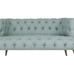 West Monroe Loveseat İkili Koltuk, Ceviz Ayak, İndigo Mavi