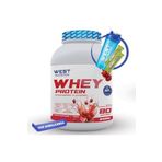 West Nutrition Whey Protein Tozu 2400 gr 80 Servis Çilek Aromalı