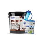 West Nutrition Whey Protein Tozu 3600 gram - BCAA 4:1:1 500 gram