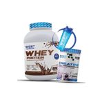 West Nutrition Whey Protein Tozu Çikolata 2400 gram - Kreatin Monohidrat 600 gr Böğürtlen