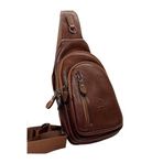 WEST POLO CÜZDAN Deri Göğüs ve Omuz Çantası, Tek Ebat, TR7014, Taba, Erkek