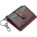West Polo Deri Bordo Anahtarlıklı Bozuk Para Bölmeli Bol Kartlıklı Unisex Kartlık Try114
