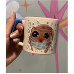 Westartic Sad Üzgün Hamster Meslek Dişçi Diş Doktoru Kupa Bardak Fincan - Mavi - 250 ml