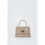 Westbag Mini Dokulu Rugan El ve Omuz Çantası - Krem
