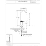 Westbrass A203-Nl-62 6 "-Flo Stil Saf Su Sebili Musluk, Mat Siyah
