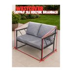 WestCover 120x90x70 Bahçe Mobilya 2'li Çift Kişilik Koltuk Koruma Örtüsü – Su Geçirmez, Şeffaf PVC,