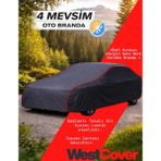 WestCover Kia Serato Hb En Kaliteli Vinleks (Siyah-Kırmızı Dikişli) Kumaş Oto Branda Araba Çadırı