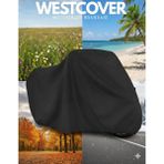 WestCover Sym Fiddle Iı 125 Branda Motosiket Brandası (Siyah Renk) 4 Mevsim Motor Koruma Örtüsü - SİYAH-ÇANTA YOK