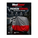 WestCover Sym Jet X 125 (Gri-Kırmızı Parç.)Motosiklet Branda Su-Toz Geçirmez Motor Örtü