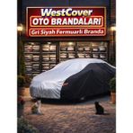 WestCover Toyota Corolla Sedan 2002-2006 (Gri Siyah-Fermuarlı) Oto Branda,araba Örtüsü,çadırı