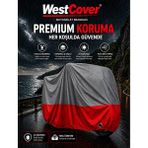 WestCover Vespa Primavera Tech 125(SIYAH-NEON Yeşil) Fitilli Motor Brandası,örtüsü-Su Geçirmz - ARKA ÇANTA UYUMLU