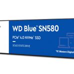 Western Digital 1TB WD Mavi SN580 NVMe Dahili Katı Hal Sürücüsü SSD - Gen4 x4 PCIe 16Gb/s, M.2 2280, 4.150 MB/s'ye kadar - WDS100T3B0E