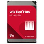 Western Digital 8TB WD Red Plus NAS Dahili Sabit Disk HDD - 5640 RPM, SATA 6 Gb/s, CMR, 256 MB Önbellek, 3.5" - WD80EFPX