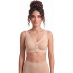 Westic Giyim Önden Çıtçıtlı Pedli Lazer Kesim Dikişsiz Balensiz Sütyen - 2XL - Ten