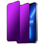 Westillux 2 Paket Gizlilik ekran koruyucusu iPhone 13 Pro Max anti Mavi ışık göz koruması ile Uyumlu Ayna Temperli Cam Gradyan Renkli Anti-Spy Anti-Peep espejo Tam Kaplama filmi (Mor 6,7 inç)