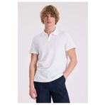 WESTMARK LONDON Beyaz Polo Yaka Havlu Kumaş Organik Pamuklu Regular Fit Erkek T-Shirt BREEZE TOWELLING