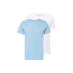 WESTMARK LONDON Beyaz Ve Açık Mavi 2li Bisiklet Yaka Regular Fit %100 Pamuk Erkek T-shirt Danıel