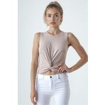 WESTMARK LONDON Soluk Lila Bisiklet Yaka Pamuklu Kolsuz Crop Kadın T-Shirt TIANA S/L TOP