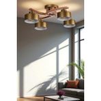 Weston 4 Lü Naturel Metal Başlıklı Plofonyer Avize - Renkli