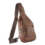 Westpolo Unisex Çapraz Göğüs ve Omuz Çantası, Tek Ebat, W3870, taba, Üniseks-Yetişkinler