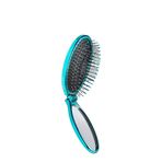 Wet Brush Pop Go Detangler, Mavi Teal - Katlanabilir, On-The-Go Tasarım, Seyahat Fırçası, Ultrasoft IntelliFlex Kıllar, Dolaşık Açıcı Saç Fırçası, Islak ve Kuru, Tüm Saç Tipleri