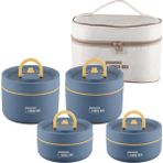 Wetnwind 4 Yalıı Öğle Ği Kutusu Bento Kutusu 420ML 620ML Şkin Çocuklar Için Taşınabilir Mavi (Yurt Dışından)