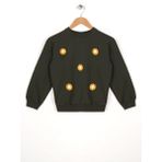 Wewe Bisiklet Yaka Uzun Kol Haki Renk Kız Çocuk Sweatshirt - 7 - 8 Yaş