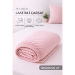 Weweus ÇetHome Pamuklu Gül Kurusu Lastikli Tek Kişilik Çarşaf 100*200 cm