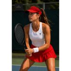 Weweus Kadın/Erkek Kırmızı W Nakışlı Uv Korumalı Tenis Golf Vizör Yazlık Şapka