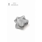 Weweus Yıldız Gri Parlak Metal Mini Premium Mandal Toka