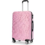 Wexta WX-300 Baskılı Şeker Pembe Kabin Boy Valiz - 02077-Pembe