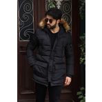 Weyeze AB-K50082 Çıkarılabilir Kürklü Şişme Erkek Mont