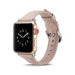 WFCKPQF Deri bileklik, Apple Watch 38 mm, 40 mm, 41 mm, erkek, kadın, ince deri kayış, spor saat kayışı, yedek kayışlar, ayarlanabilir, iWatch 9 8 7 6 5 4 3 2 1 SE ile uyumlu
