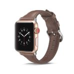 WFCKPQF Deri bileklik, Apple Watch kayışları, 38 mm, 40 mm, 41 mm, kadın, erkek deri saat kayışı, ayarlanabilir yedek kayış, metal tokalı kayış, iWatch 9 8 7 6 5 4 3 2 1 SE serileri ile uyumlu