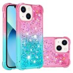 WFCKPQF iPhone 14 ile uyumlu sıvı parıltılı kılıf, kadın silikon cep telefonu kılıfı, parlak taşlar, sıvı, çizilmeye karşı dayanıklı koruyucu kılıf, şeffaf, düşmeye karşı koruma, sert kapak, tampon, iPhone 14