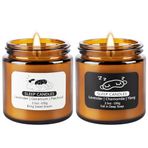 Wfmolcand 2 Paket Uyku Kokulu Mumlar, Lavanta, Sardunya ve Paçuli ile Tatlı Rüya ve Lavanta ile Derin Uyku, Papatya ve ylang-ylang Kokulu Mum, Uzun Yanma Süresi, Mükemmel Ev Hediyeleri