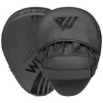 WFX Antrenman için Boks Pedleri - Boks Pedleri Muay Thai Mat Siyah Deri Kavisli Boks Eldiveni MMA, Kickboks, Karate, İdman ve Dövüş Sanatları Odak Pedleri (Siyah)